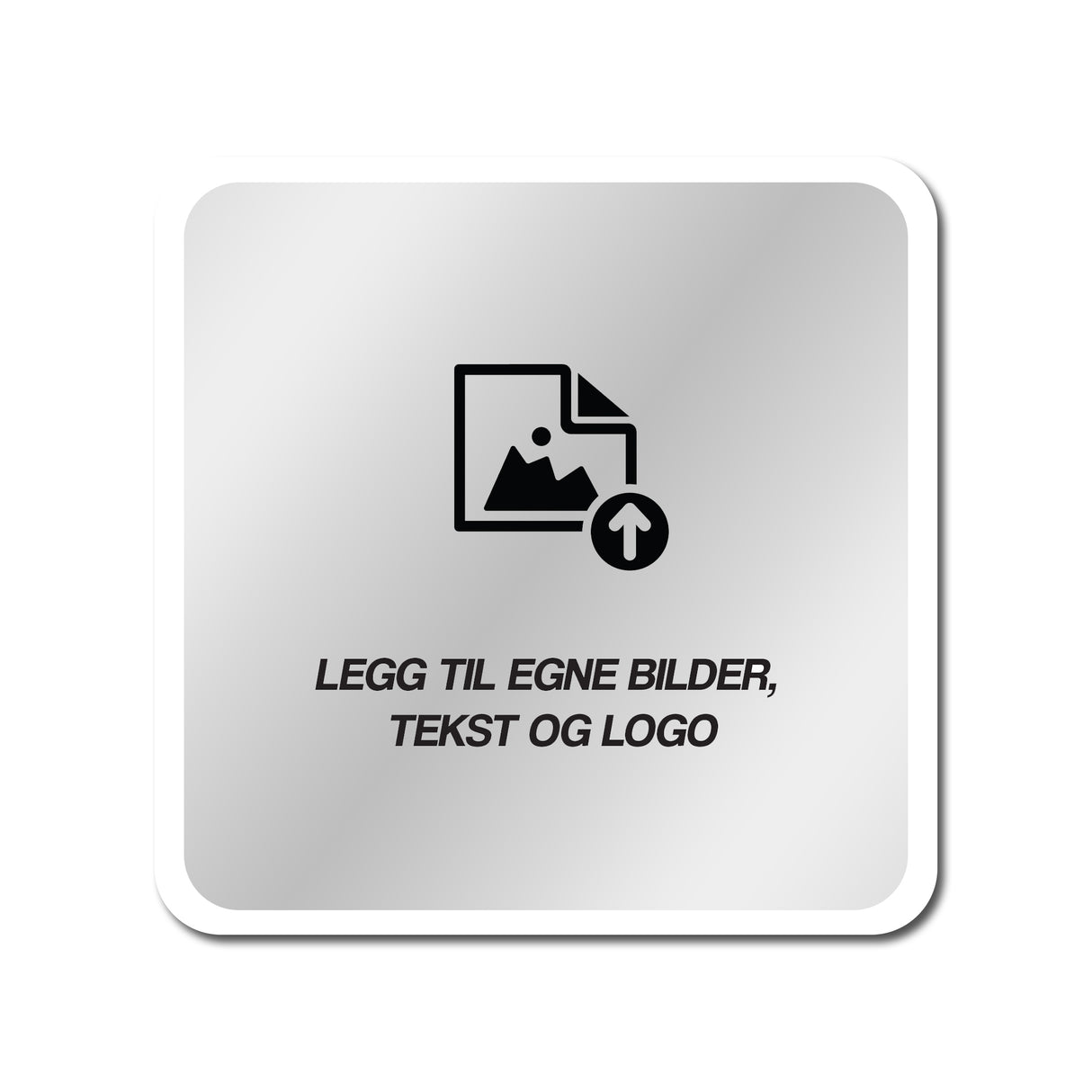 Custom klistremerke med hvit kant (selvdesign)