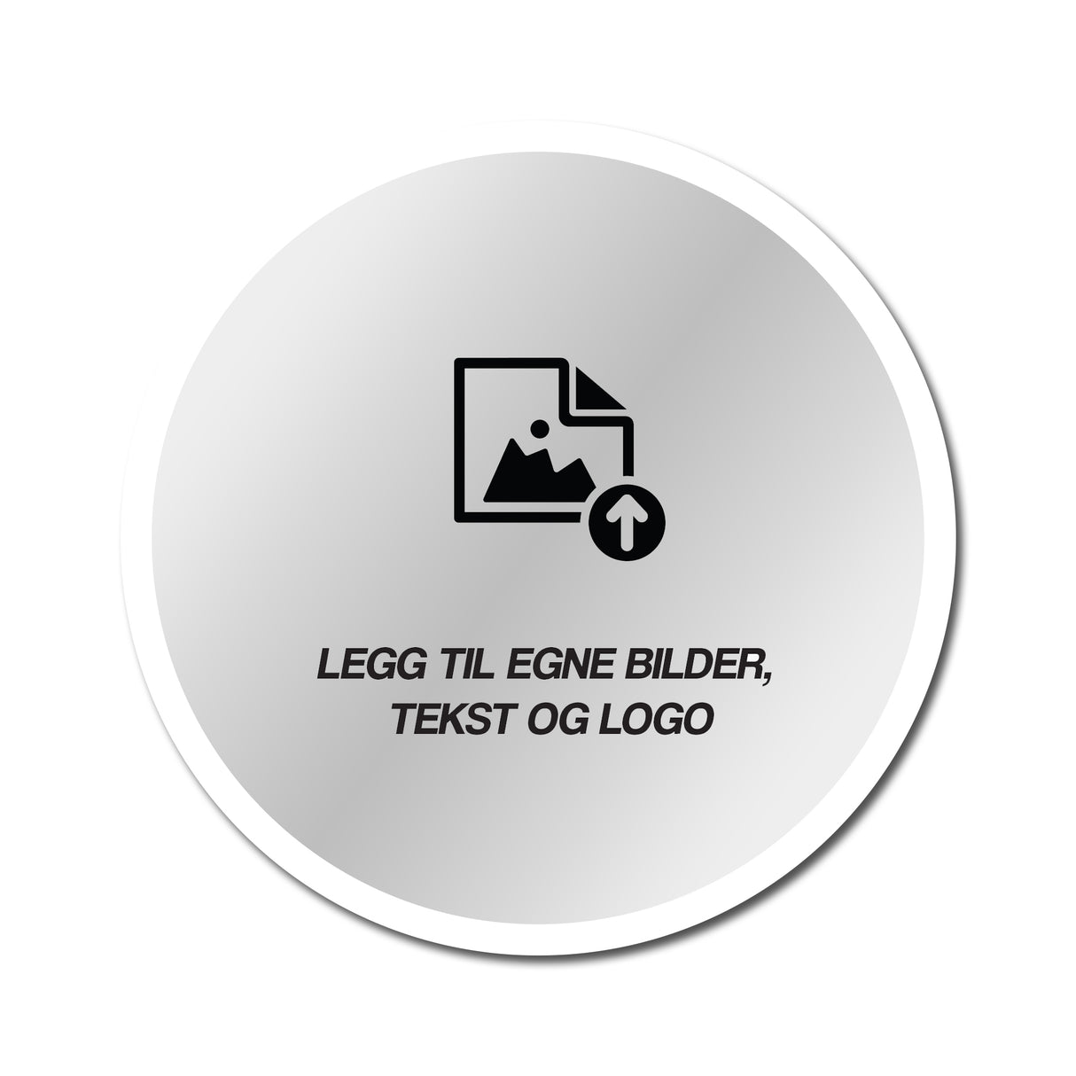 Custom klistremerke med hvit kant (selvdesign)