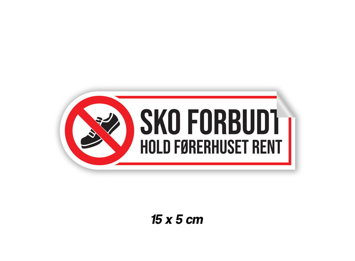 SKO FORBUDT – Sticker