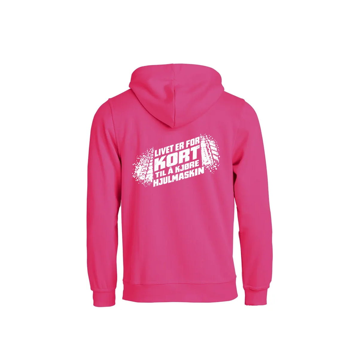 Hjulmaskin Hettegenser – Rosa – bak