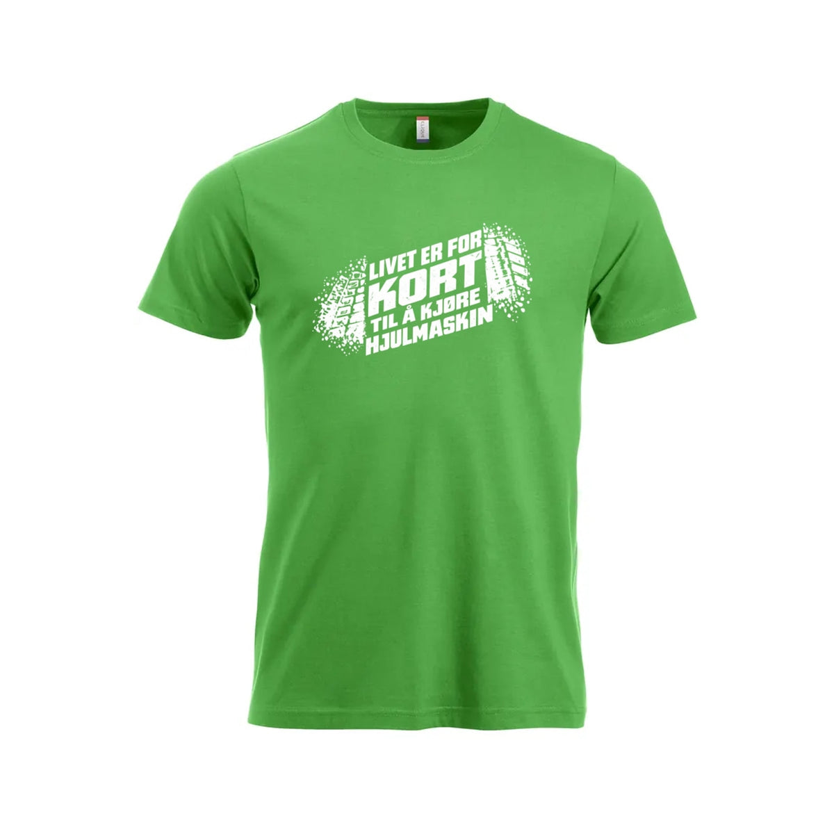 Hjulmaskin T-skjorte – Grønn – foran