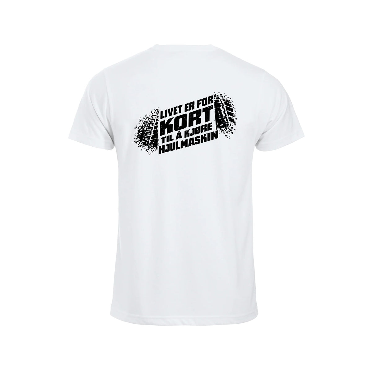 Hjulmaskin T-skjorte – Hvit – bak