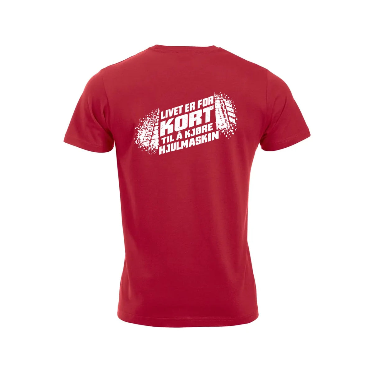 Hjulmaskin T-skjorte – Rød – bak
