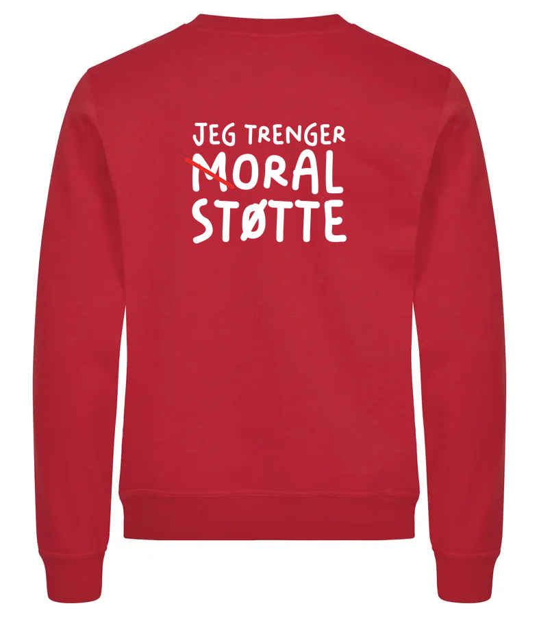 Moral Støtte Genser – Rød – bak