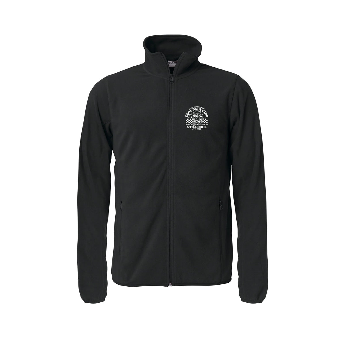 Cool Dads Club Fleecejakke – Sort – foran