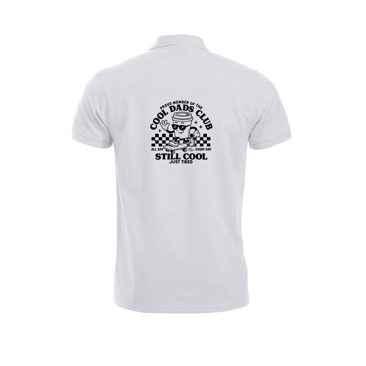 Cool Dads Club Piquetskjorte – Hvit – bak