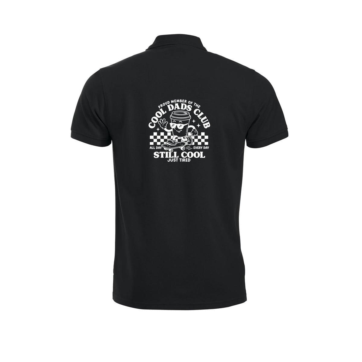 Cool Dads Club Piquetskjorte – Sort – bak