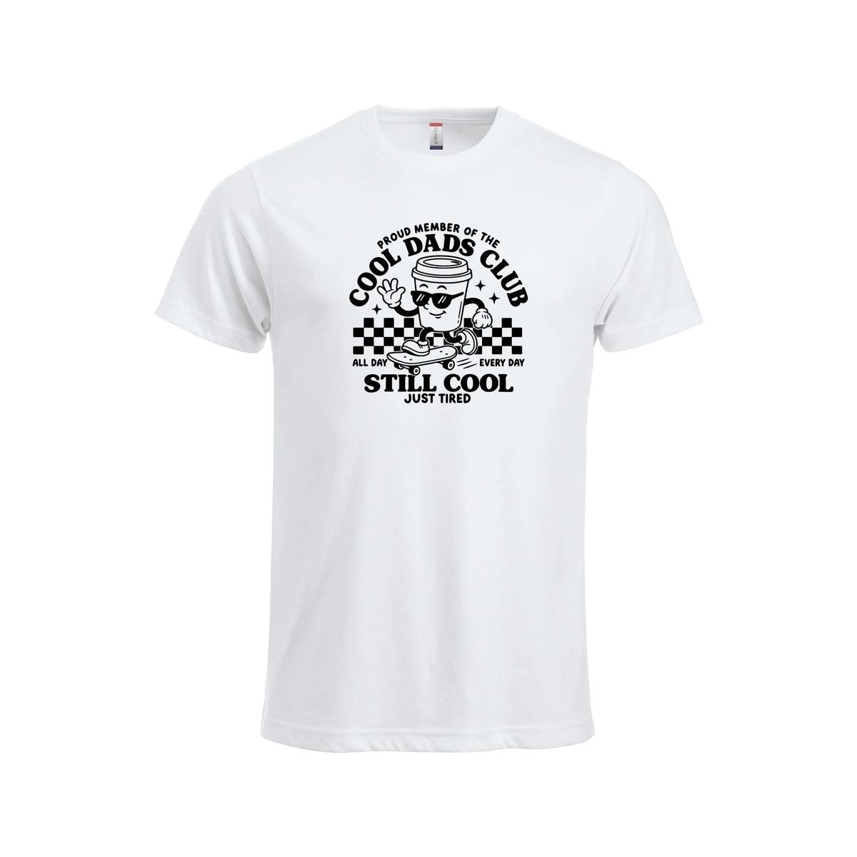 Cool Dads Club t-skjorte – Hvit – foran