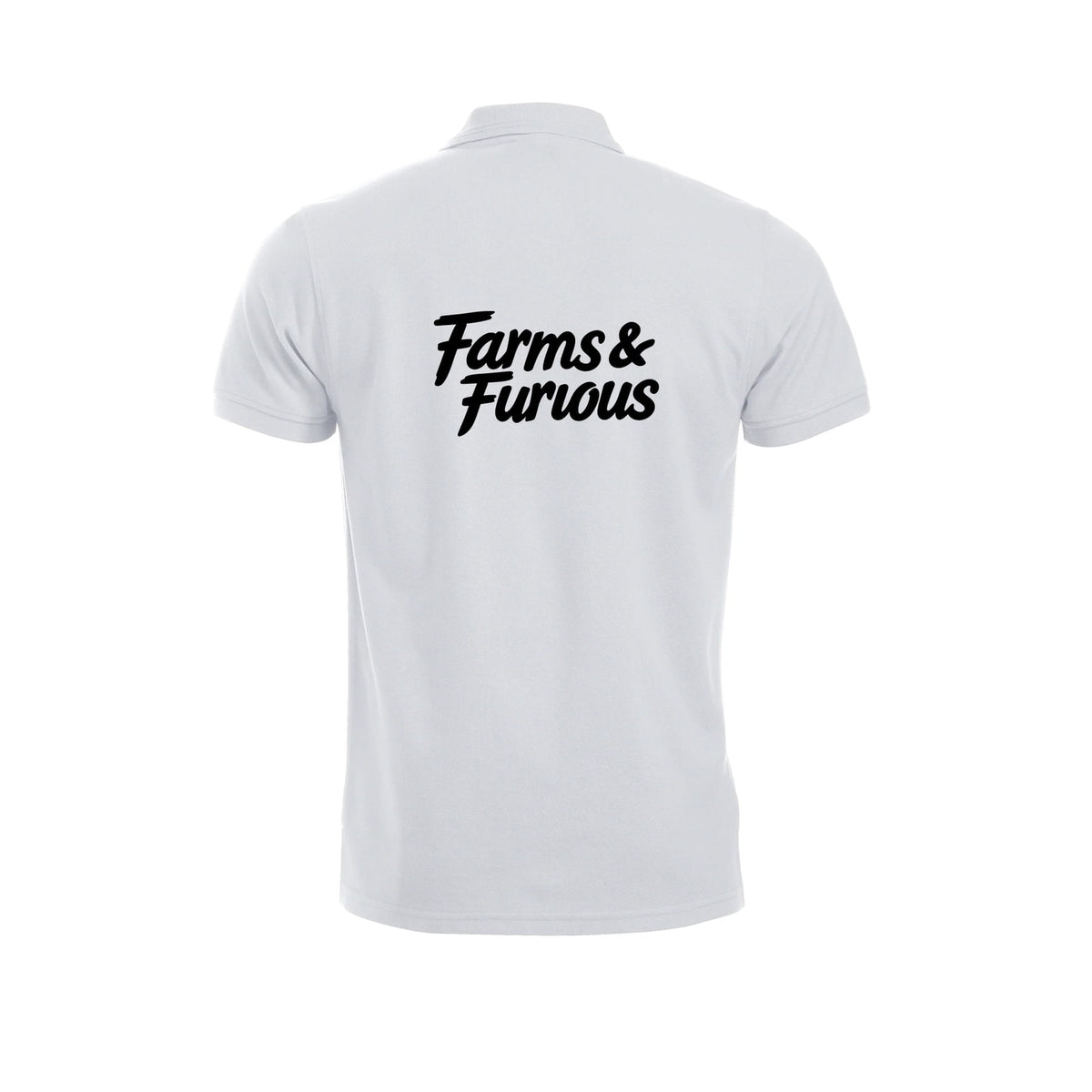 Farms & Furious Piquet – Hvit – bak