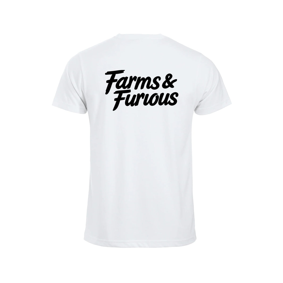 Farms & Furious T-skjorte – Hvit – bak