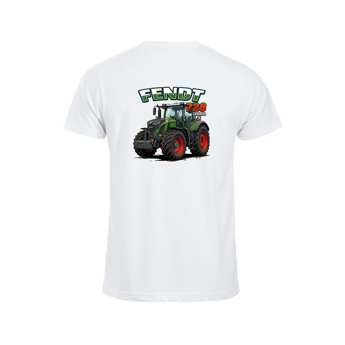 Fendt 728 Vario T-skjorte – Hvit – bak