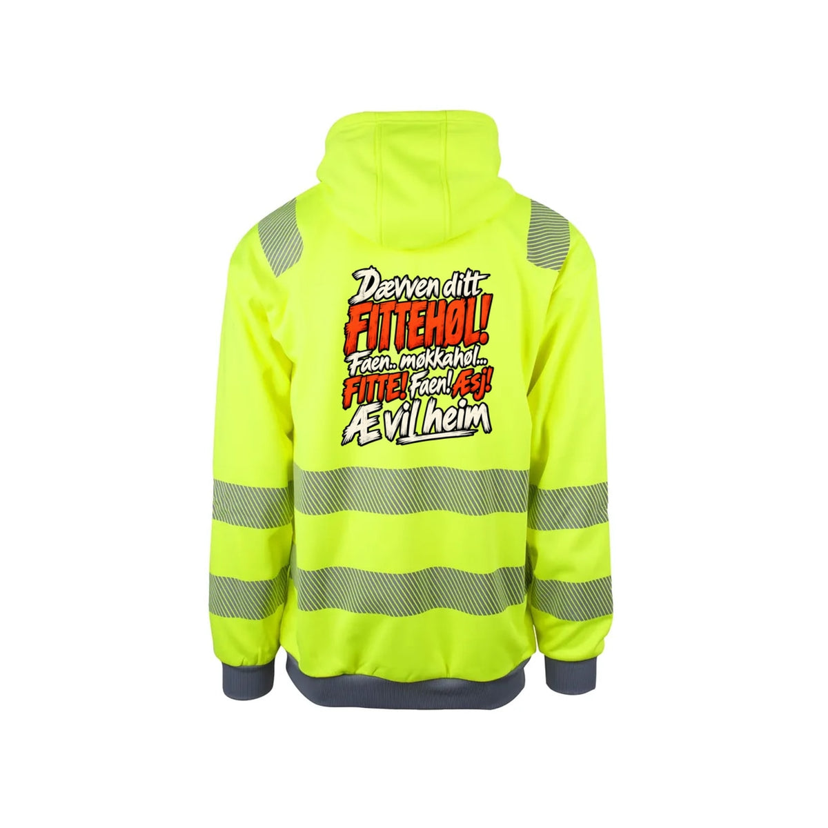 Æ VIL HEIM!! Reflekshoodie – Safety Gul – bak