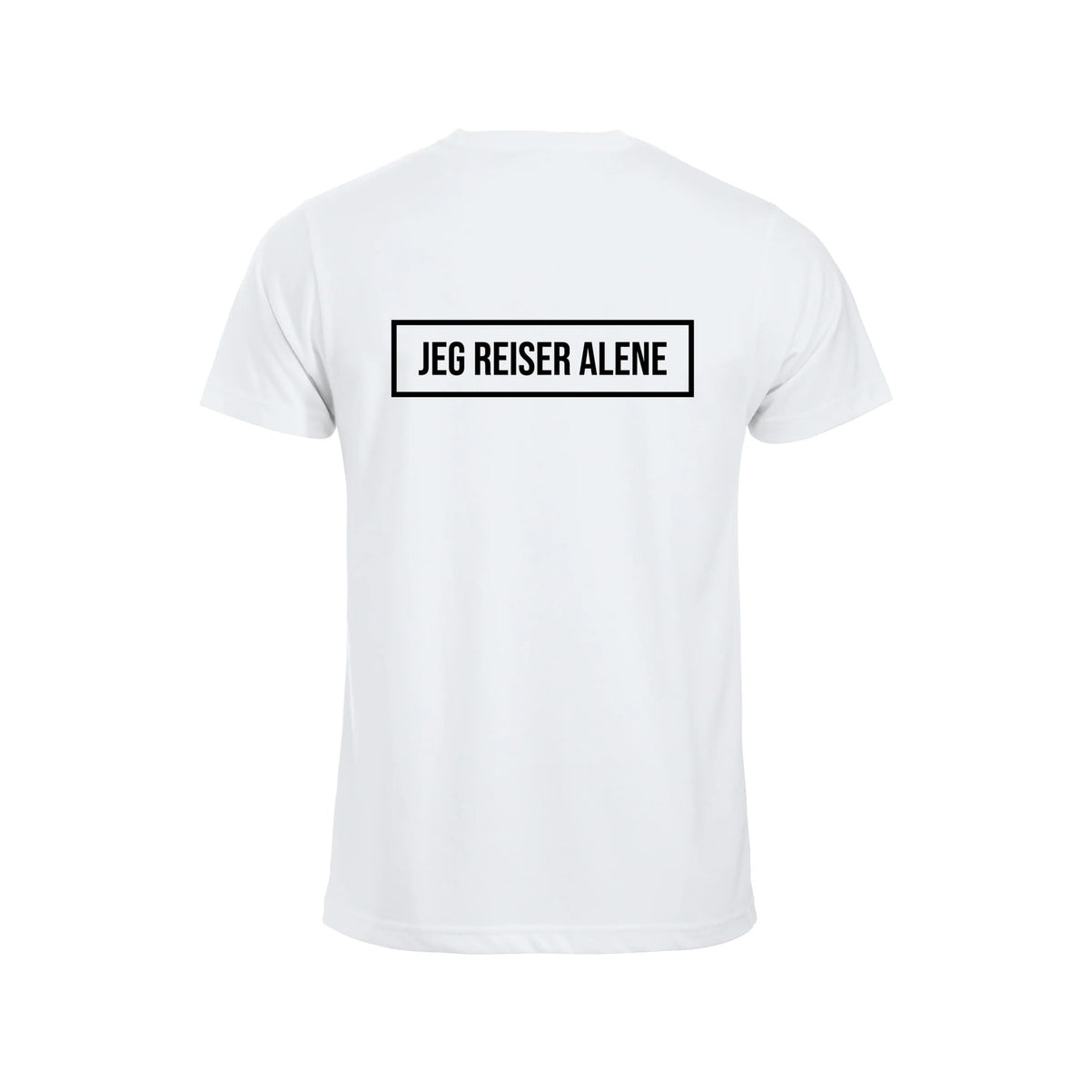 Jeg reiser alene T-skjorte – Hvit – bak