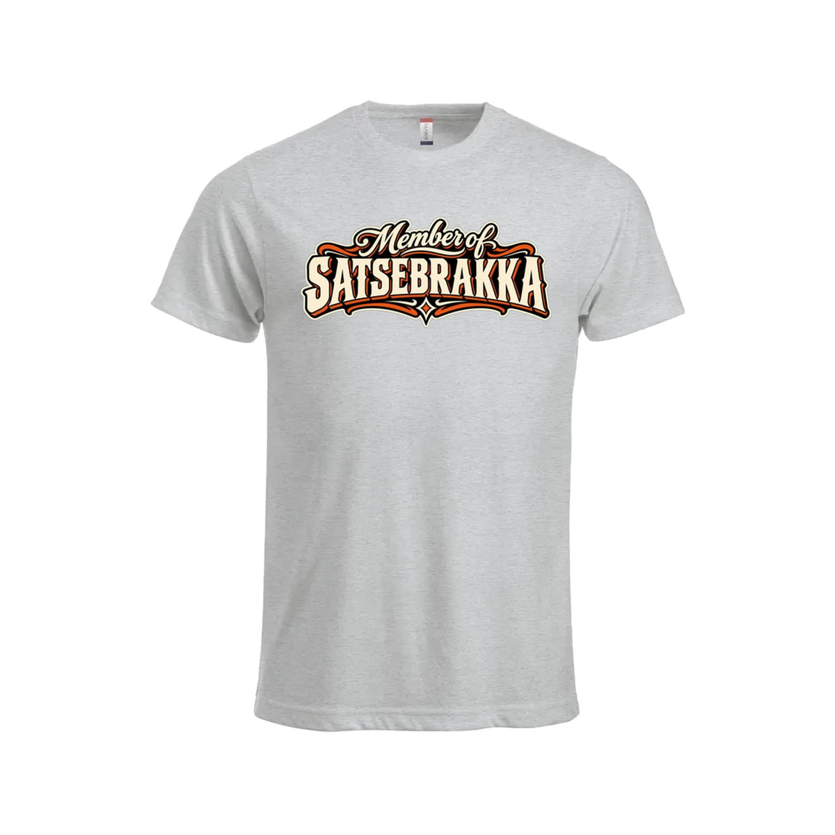 Satsebrakka T-skjorte – Aske – foran