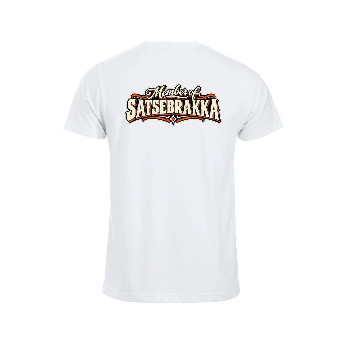 Satsebrakka T-skjorte – Hvit – bak