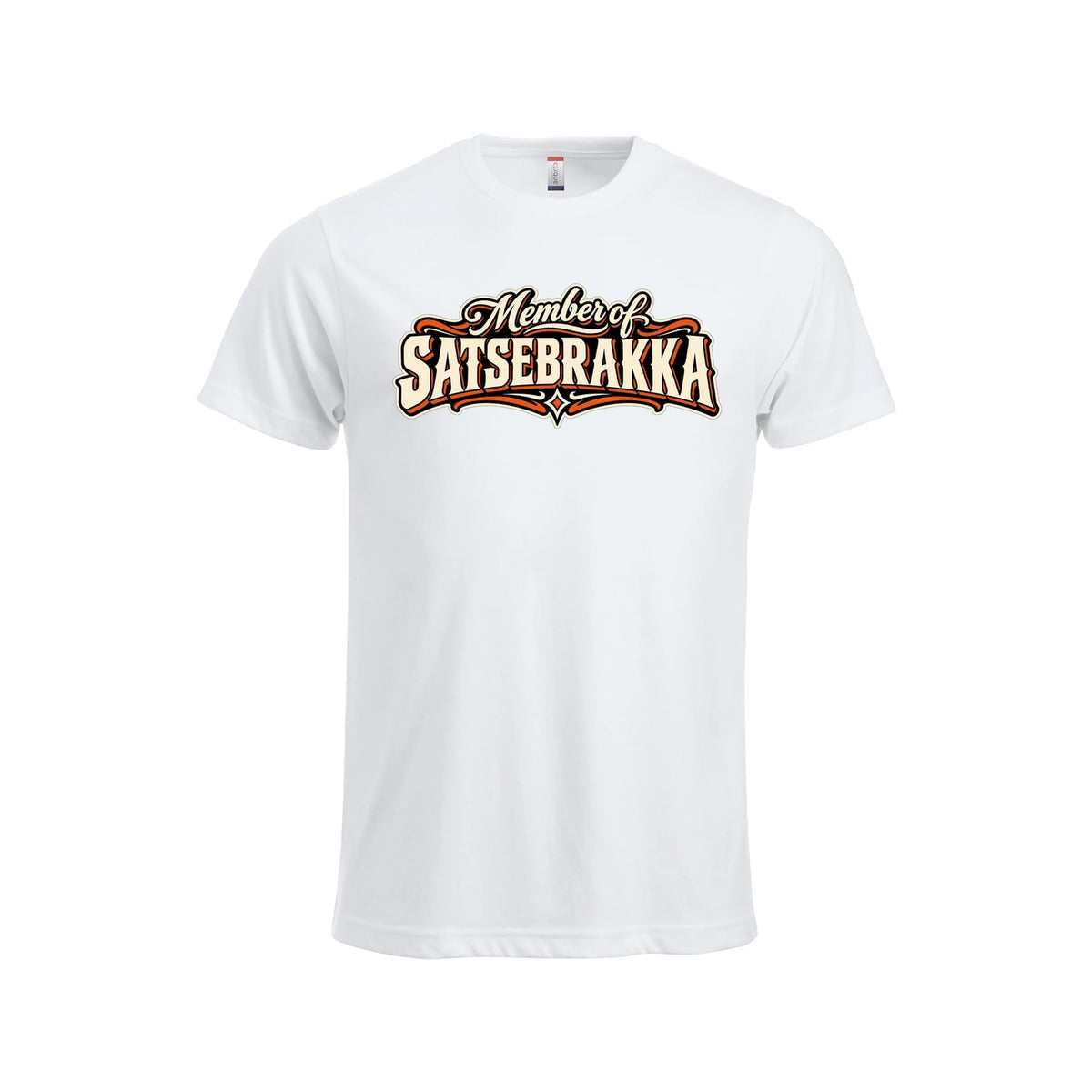 Satsebrakka T-skjorte – Hvit – foran