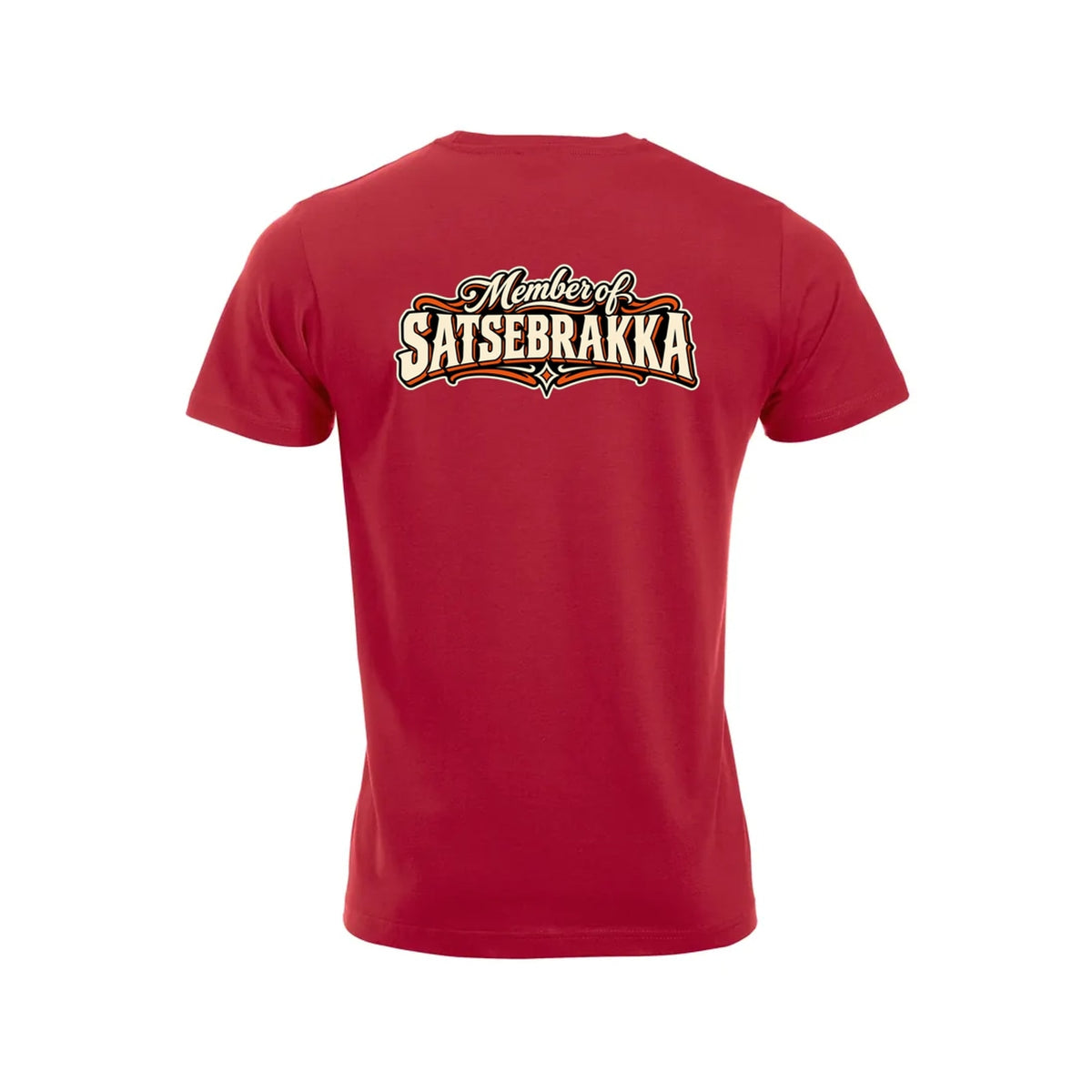 Satsebrakka T-skjorte – Rød – bak