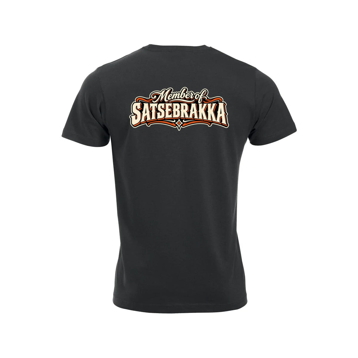 Satsebrakka T-skjorte – Sort – bak