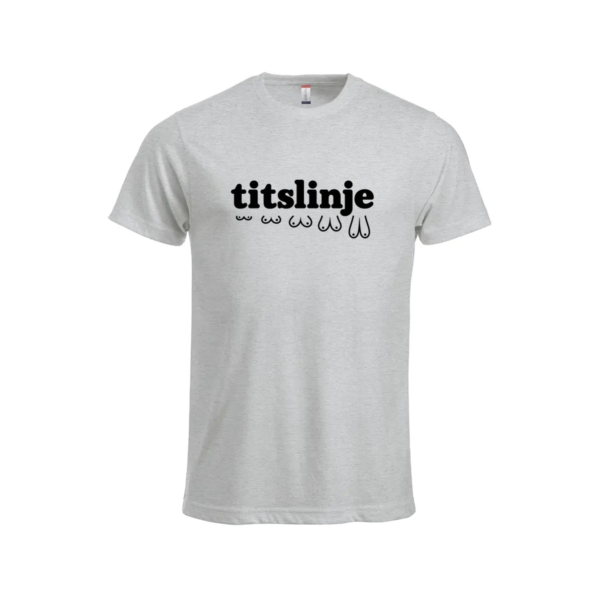 Titslinje T-skjorte – Aske – foran