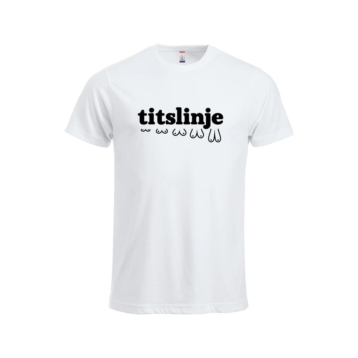 Titslinje T-skjorte – Hvit – foran