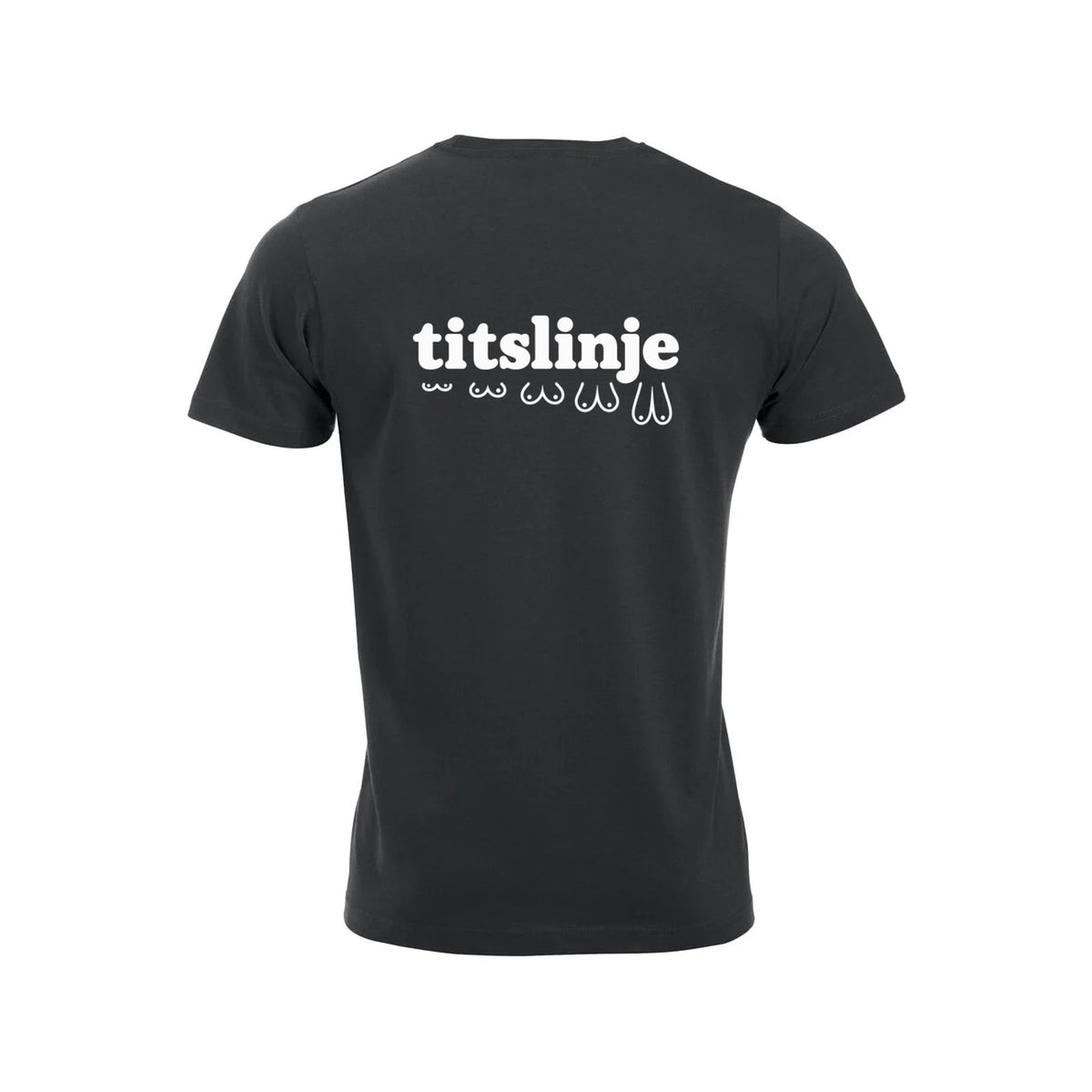 Titslinje T-skjorte – Sort – bak
