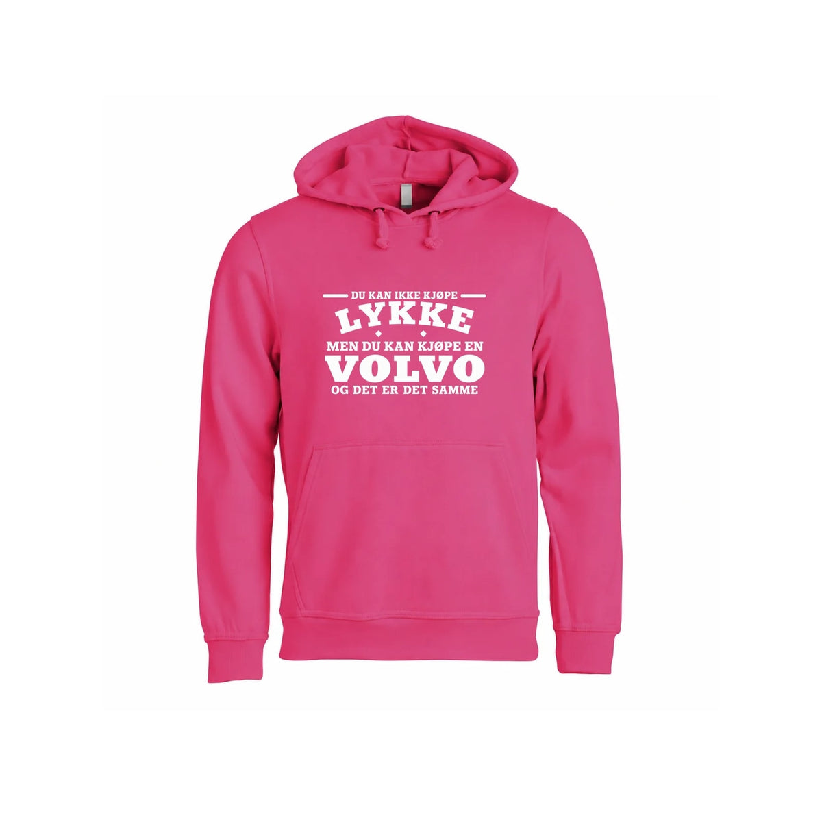 Volvo-lykke Hettegenser – Rosa – foran