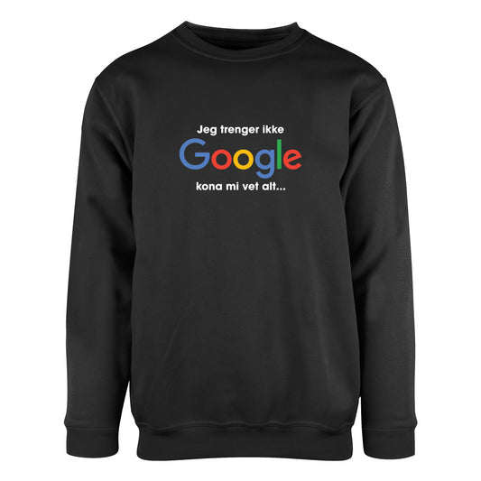 Trenger ikke Google - genser