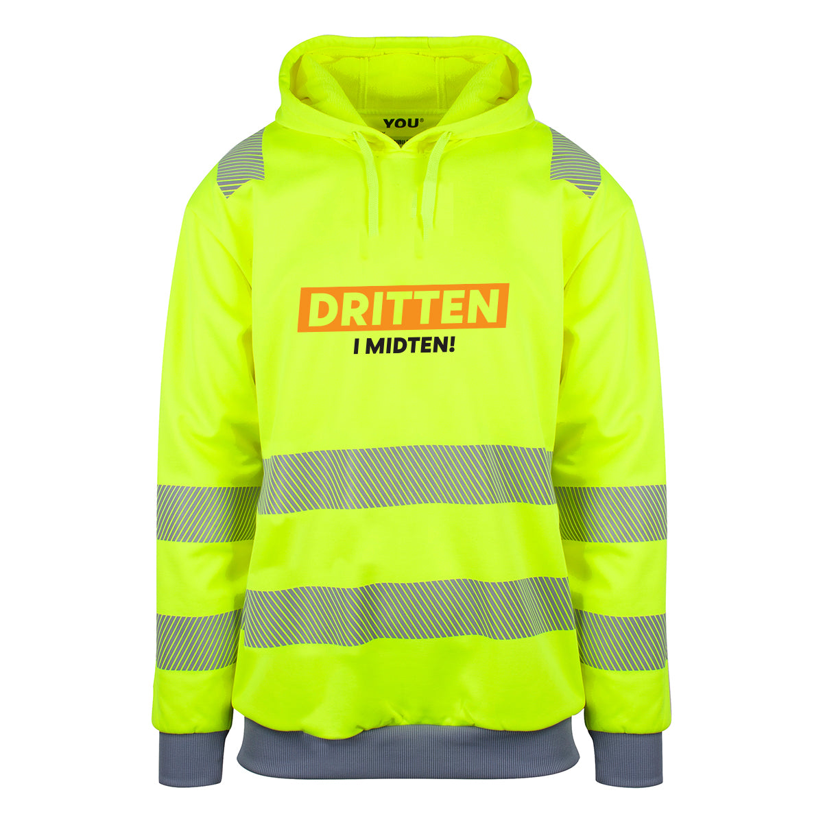 Dritten i midten - Reflexhoodie