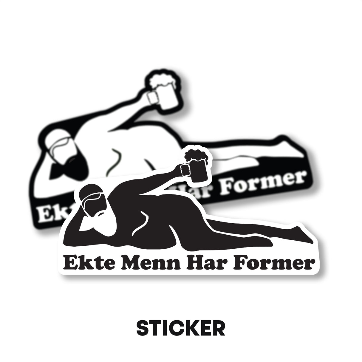 Ekte Menn Har Former – Sticker