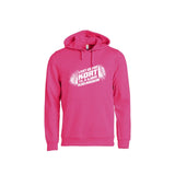 Hjulmaskin Hettegenser – Rosa – foran