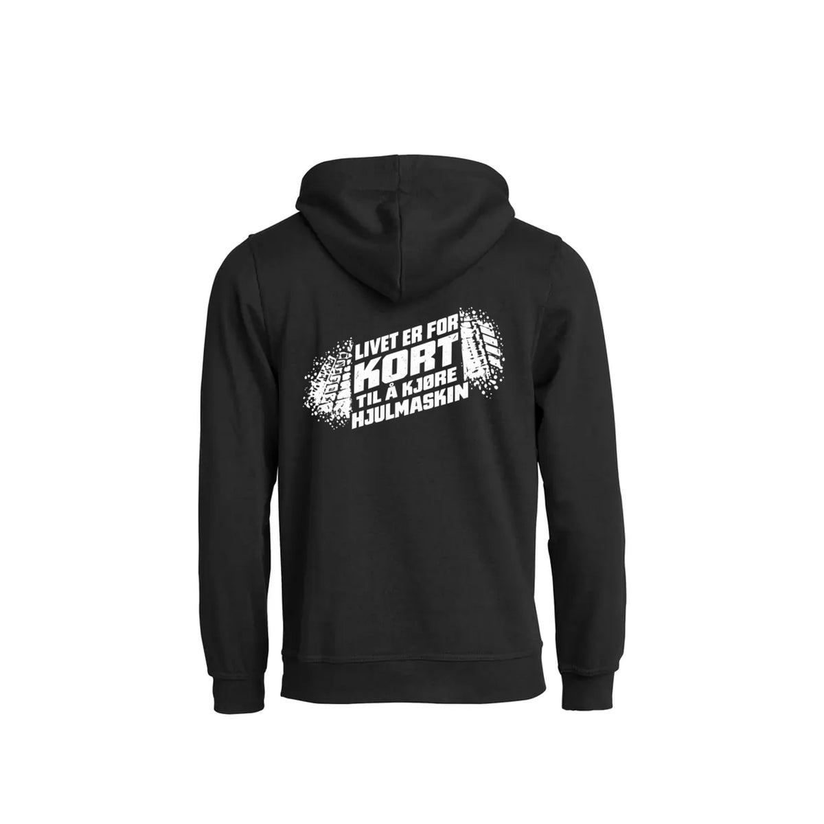 Hjulmaskin Hettegenser – Sort – bak