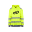 Hjulmaskin Reflekshoodie – Safety Gul – foran