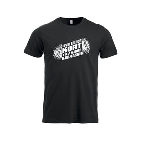 Hjulmaskin T-skjorte – Sort – foran