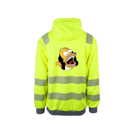 Homer Reflekshoodie – Safety Gul – bak