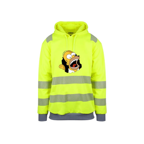 Homer Reflekshoodie – Safety Gul – foran
