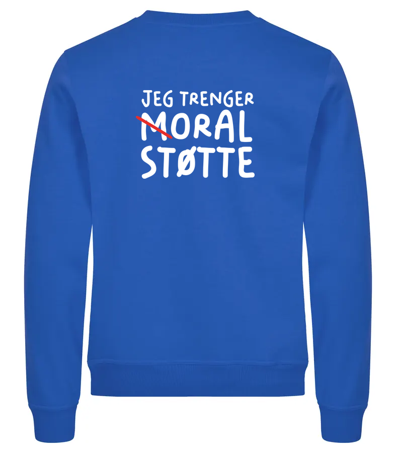 Moral Støtte Genser – Blå – bak