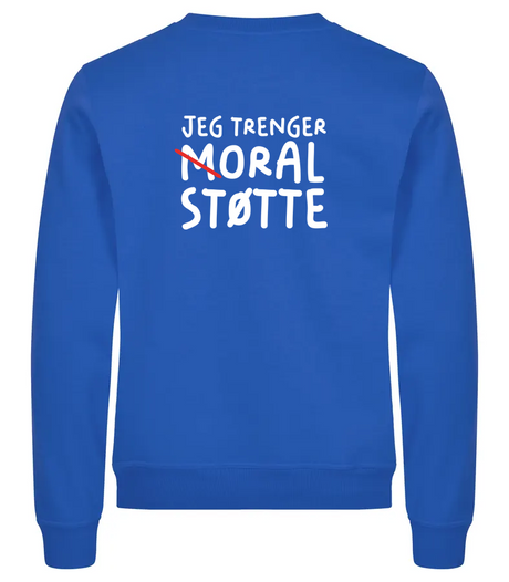 Moral Støtte Genser – Blå – bak