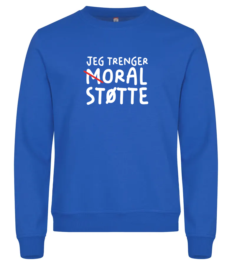 Moral Støtte Genser – Blå – foran