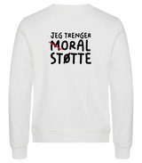Moral Støtte Genser – Hvit – bak