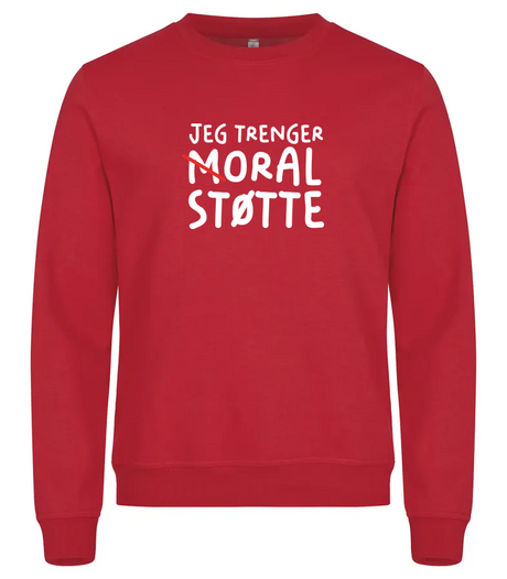 Moral Støtte Genser – Rød – foran