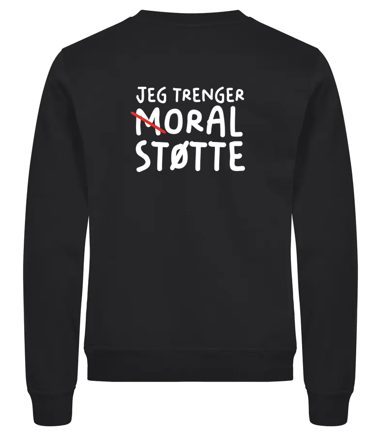 Moral Støtte Genser – Sort – bak