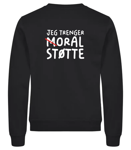 Moral Støtte Genser – Sort – bak