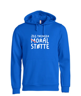 Moral Støtte Hettegenser – Blå – foran
