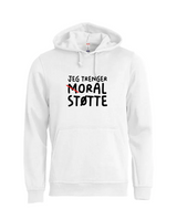 Moral Støtte Hettegenser – Hvit – foran