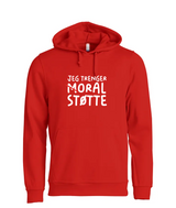 Moral Støtte Hettegenser – Rød – foran