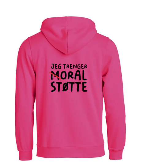 Moral Støtte Hettegenser – Rosa – bak