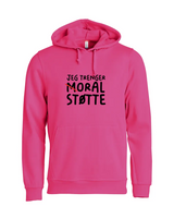 Moral Støtte Hettegenser – Rosa – foran