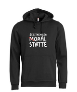 Moral Støtte Hettegenser – Sort – foran