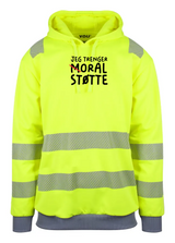 Moral Støtte Reflekshoodie – Safety Gul – foran