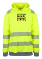 Moral Støtte Reflekshoodie – Safety Gul – foran
